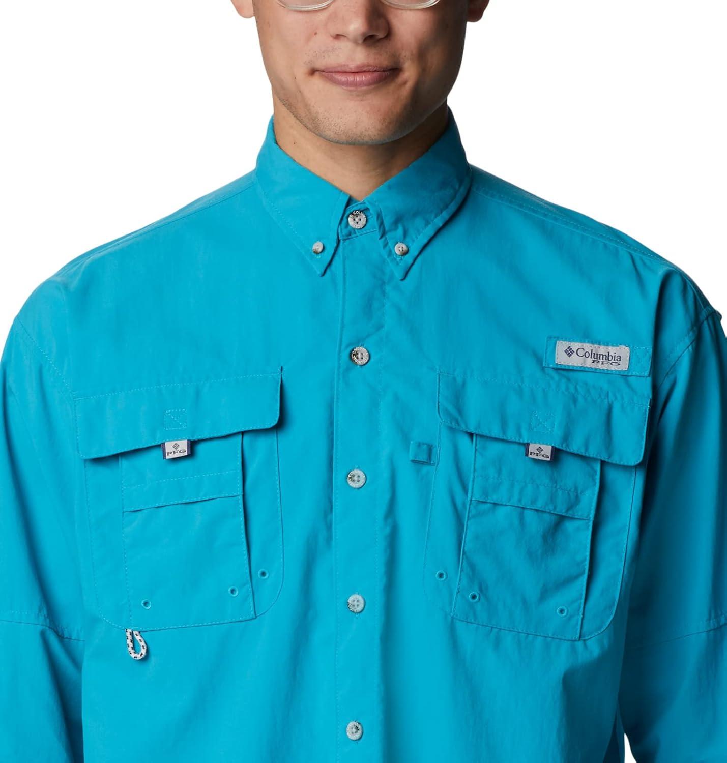 imageColumbia Mens PFG Bahama II Long Sleeve Fishing ShirtOcean Teal