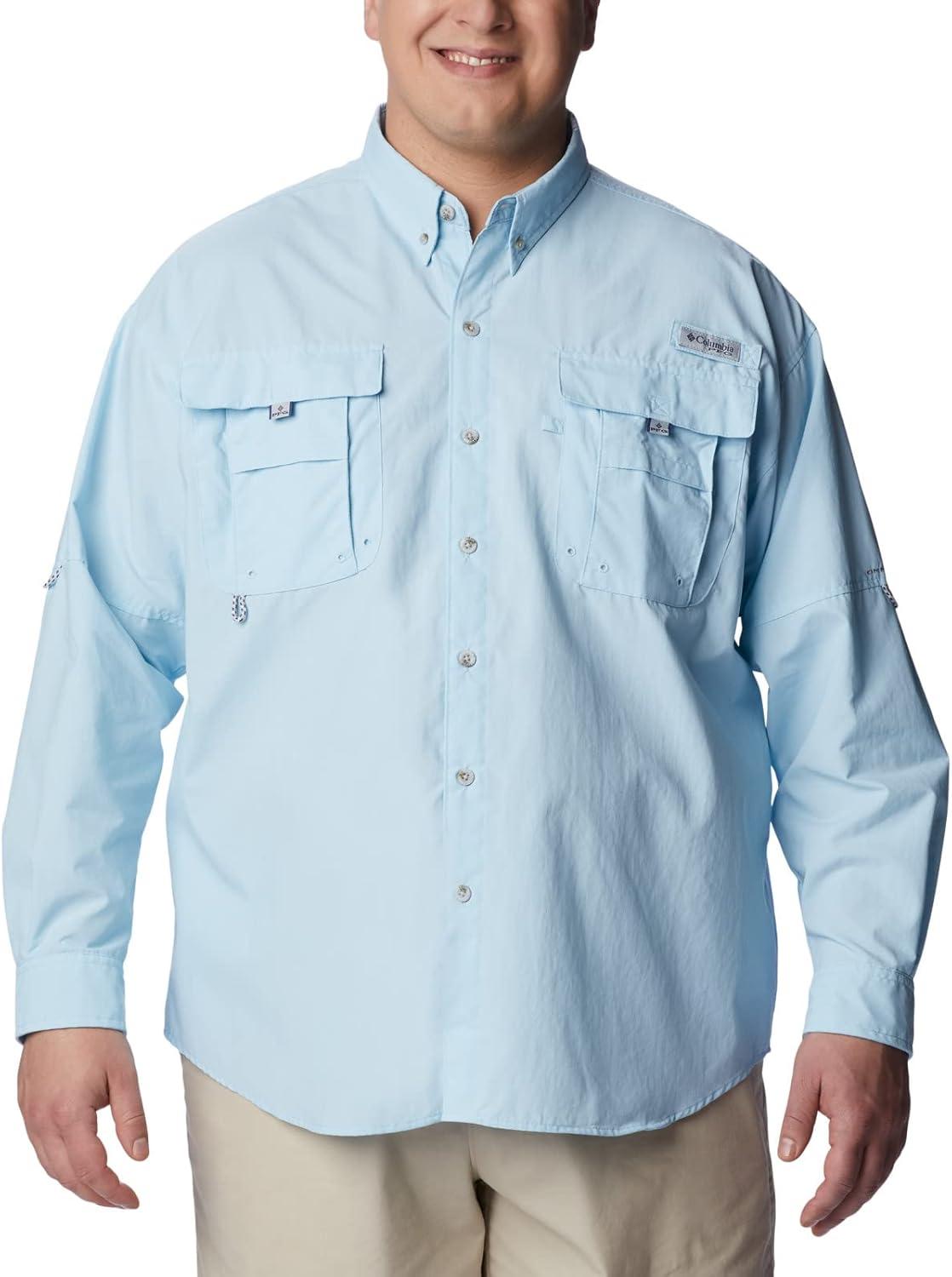 imageColumbia Mens PFG Bahama II Long Sleeve Fishing ShirtSpring Blue