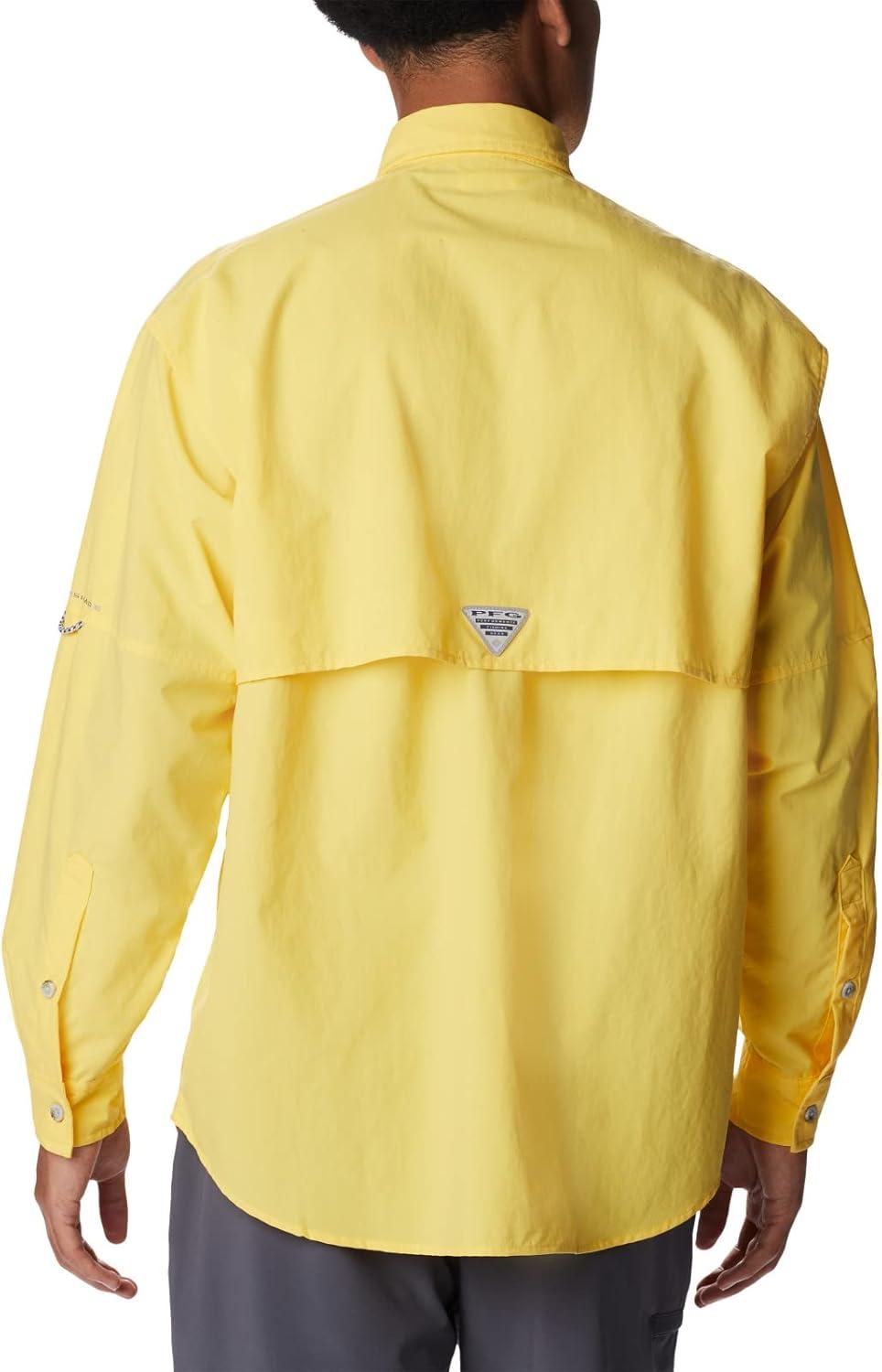imageColumbia Mens PFG Bahama II Long Sleeve Fishing ShirtSun Glow