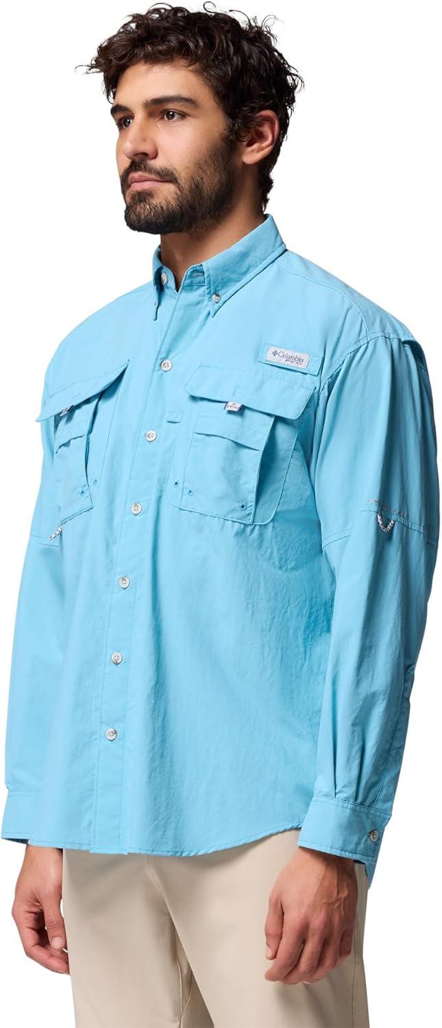 imageColumbia Mens PFG Bahama II Long Sleeve Fishing ShirtVintage Blue