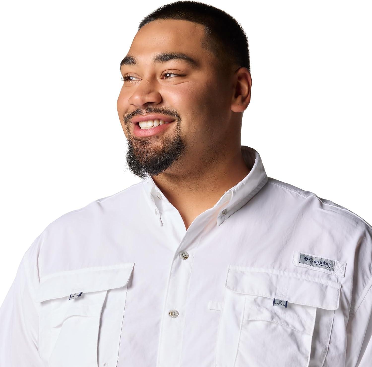imageColumbia Mens PFG Bahama II Long Sleeve Fishing ShirtWhite