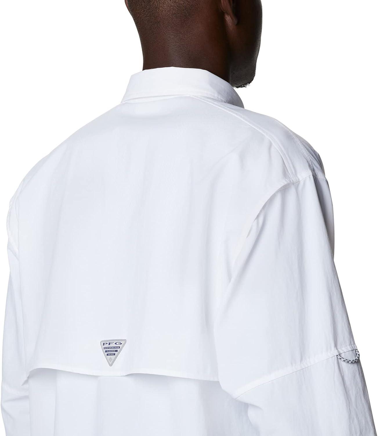 imageColumbia Mens PFG Bahama II Long Sleeve Fishing ShirtWhiteRealtree Edge