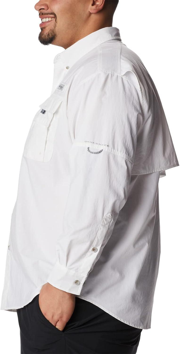 imageColumbia Mens PFG Bahama II Long Sleeve Fishing ShirtWhiteRealtree Edge