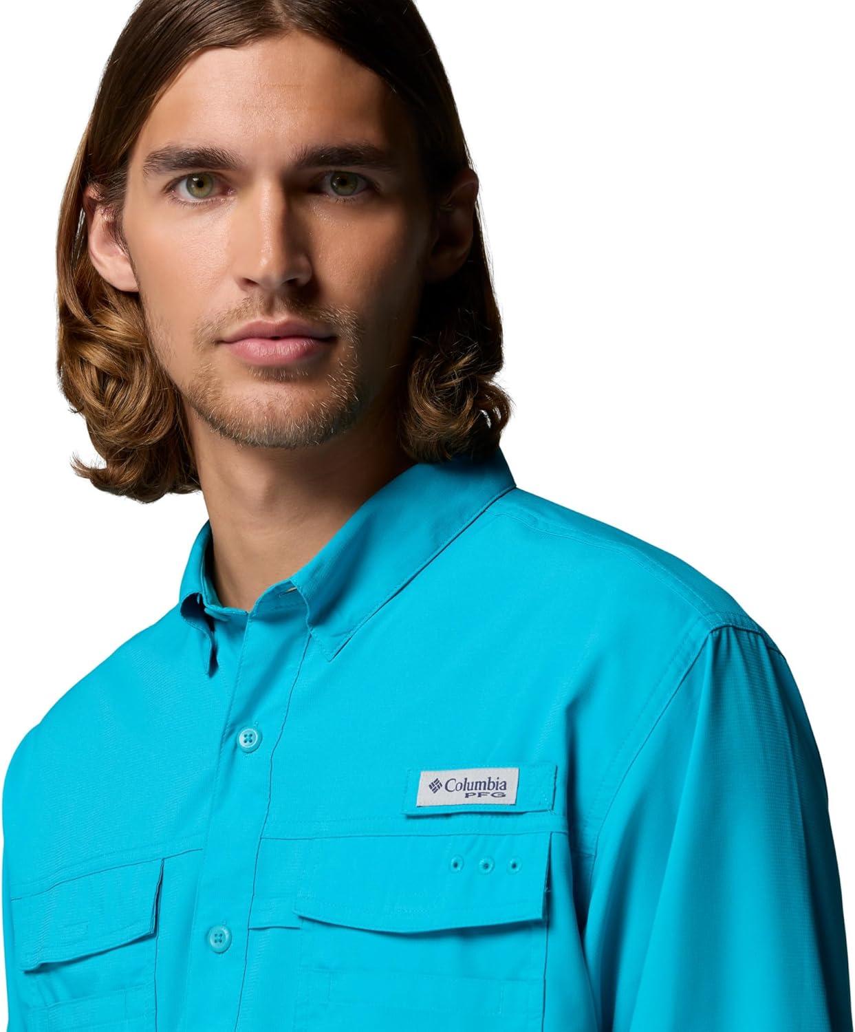 imageColumbia Mens PFG Blood and Guts V Long Sleeve ShirtOcean Teal