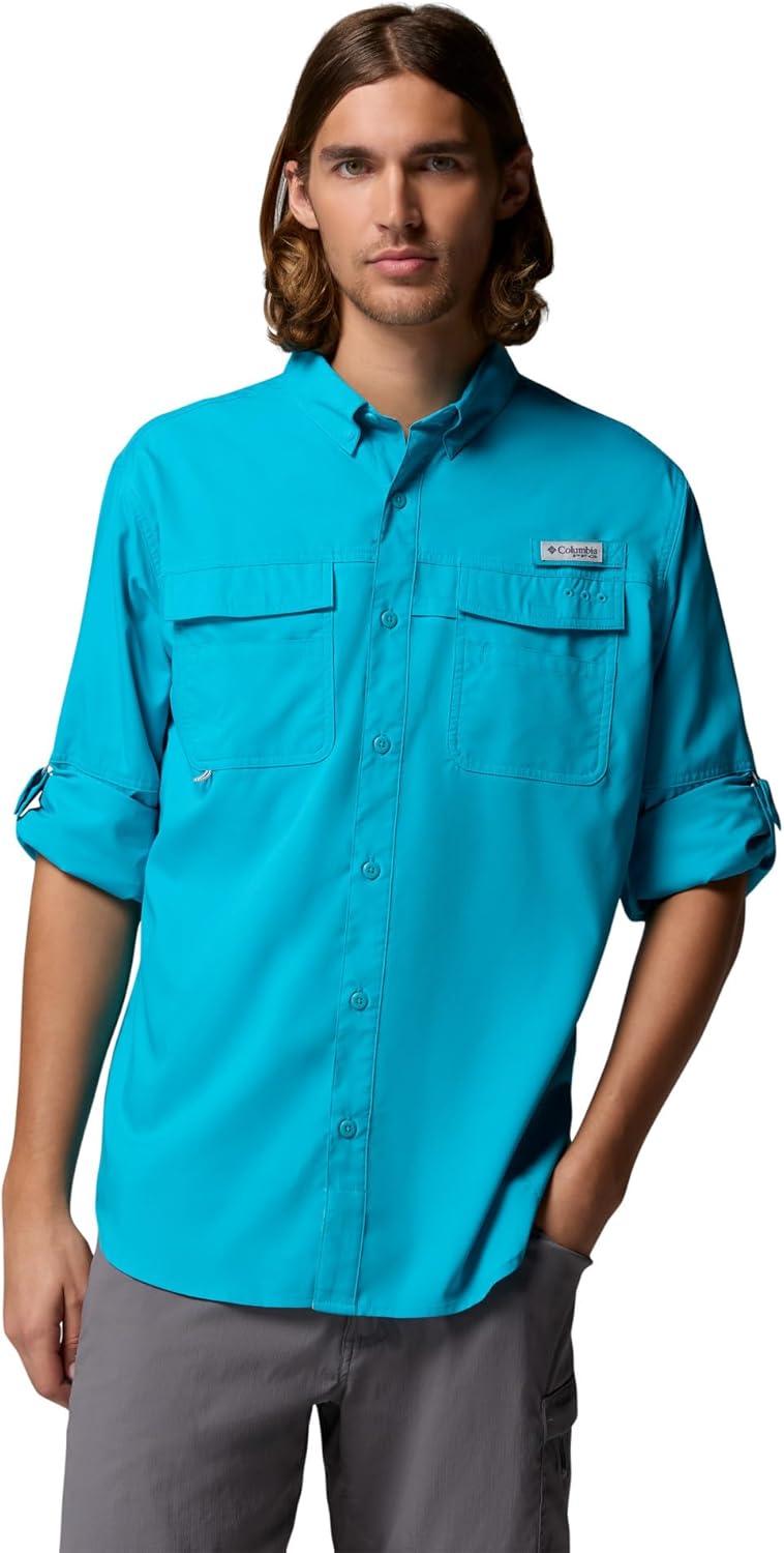 imageColumbia Mens PFG Blood and Guts V Long Sleeve ShirtOcean Teal