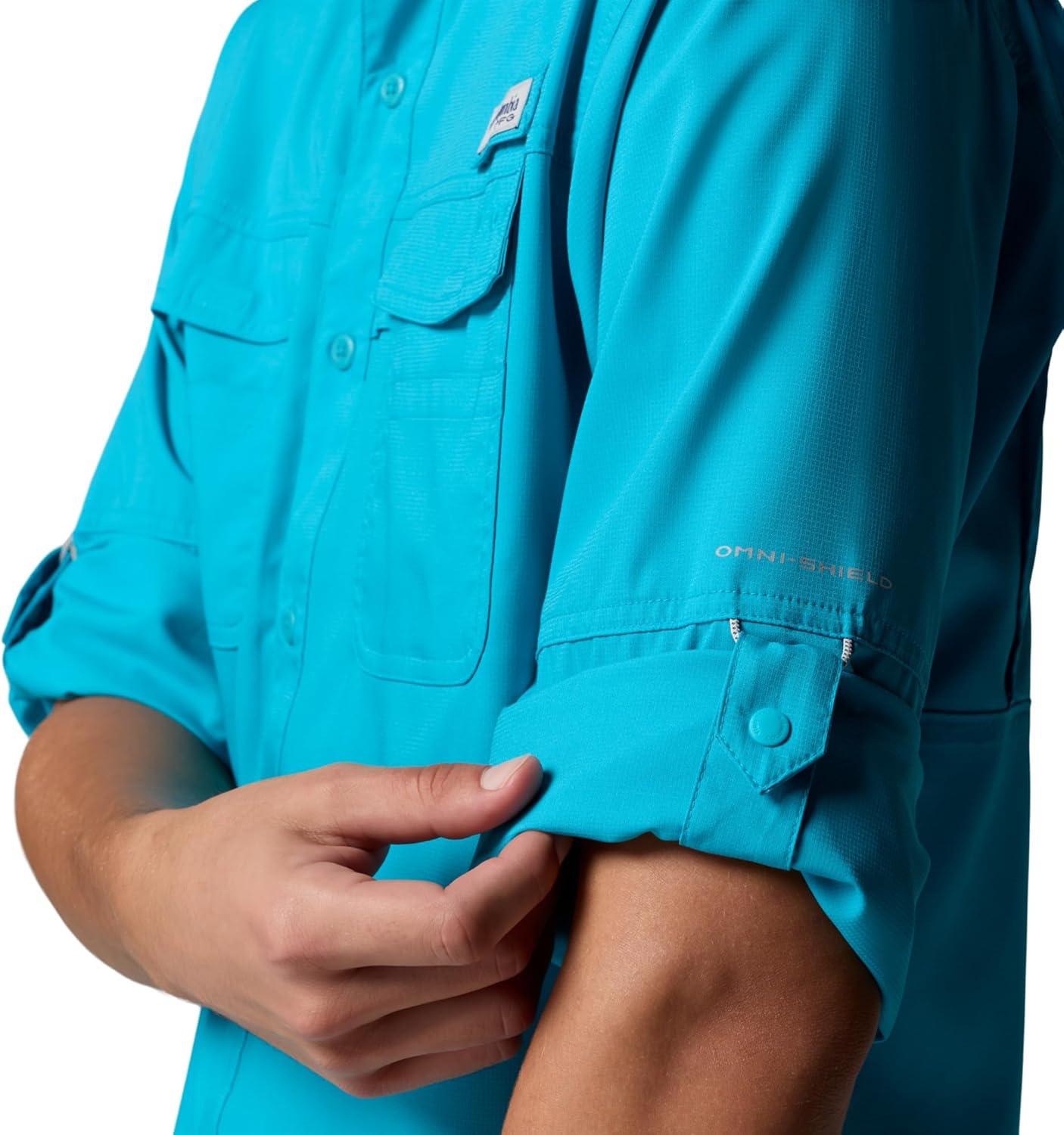 imageColumbia Mens PFG Blood and Guts V Long Sleeve ShirtOcean Teal