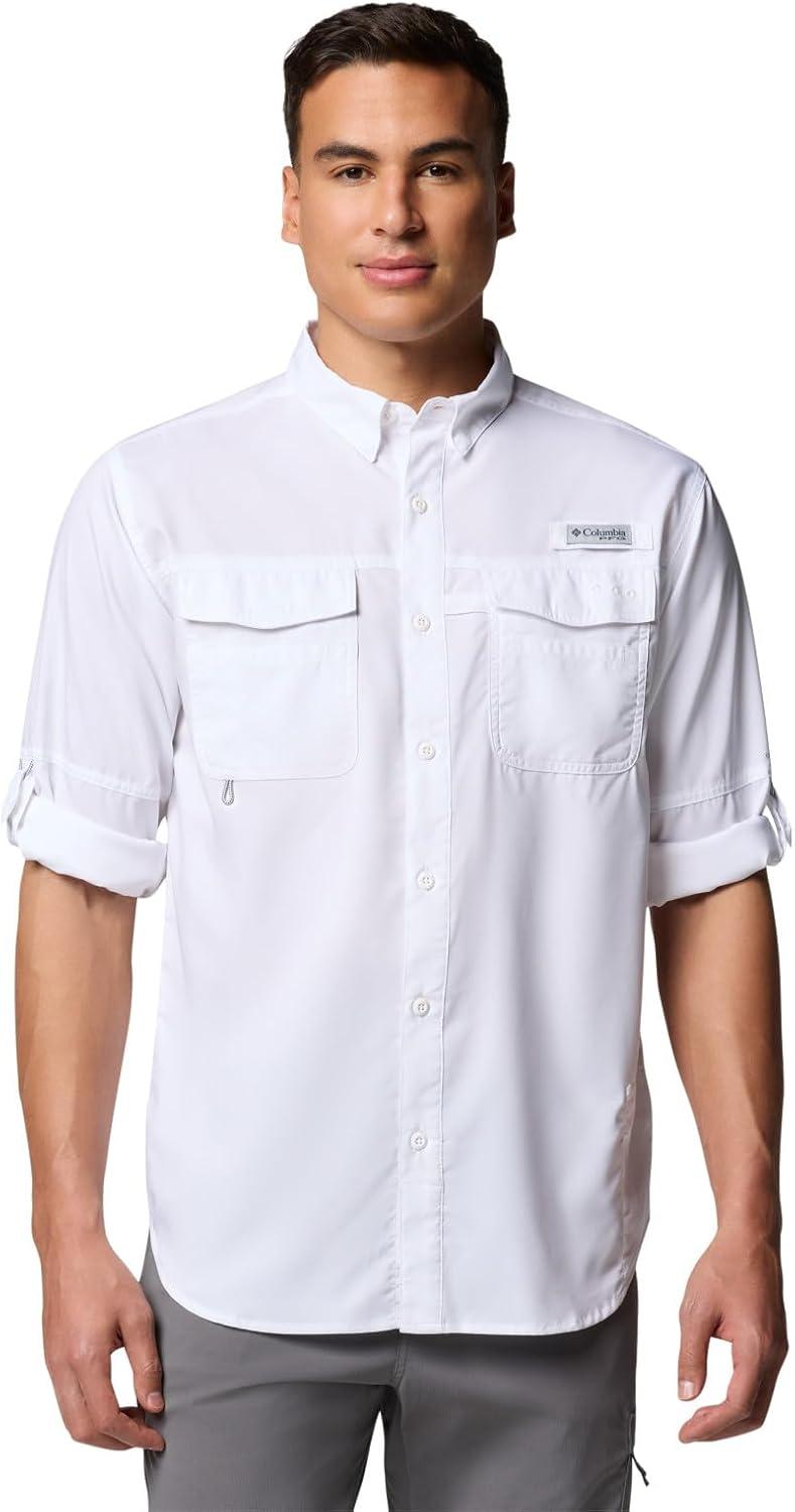 imageColumbia Mens PFG Blood and Guts V Long Sleeve ShirtWhite