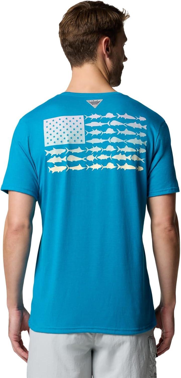 imageColumbia Mens PFG Fish Flag II Short SleeveBlue EchoLavender Pearl Gradient