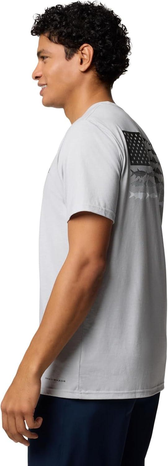imageColumbia Mens PFG Fish Flag II Short SleeveCool GreyBlack Gradient