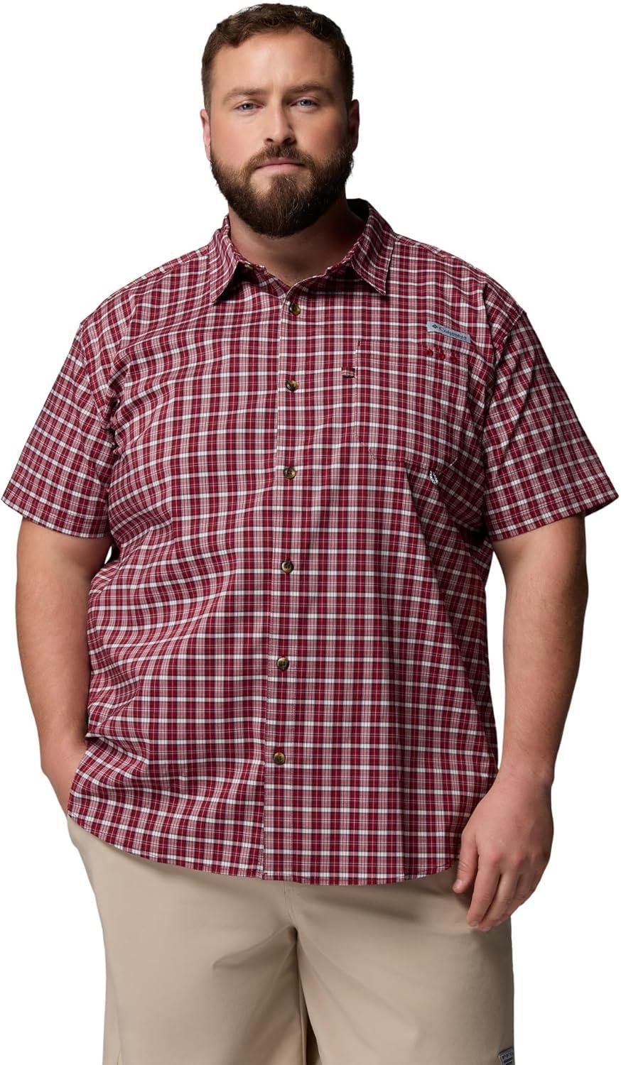 imageColumbia Mens PFG Harbor Peak Short Sleeve ShirtBeet Offshore Tartan