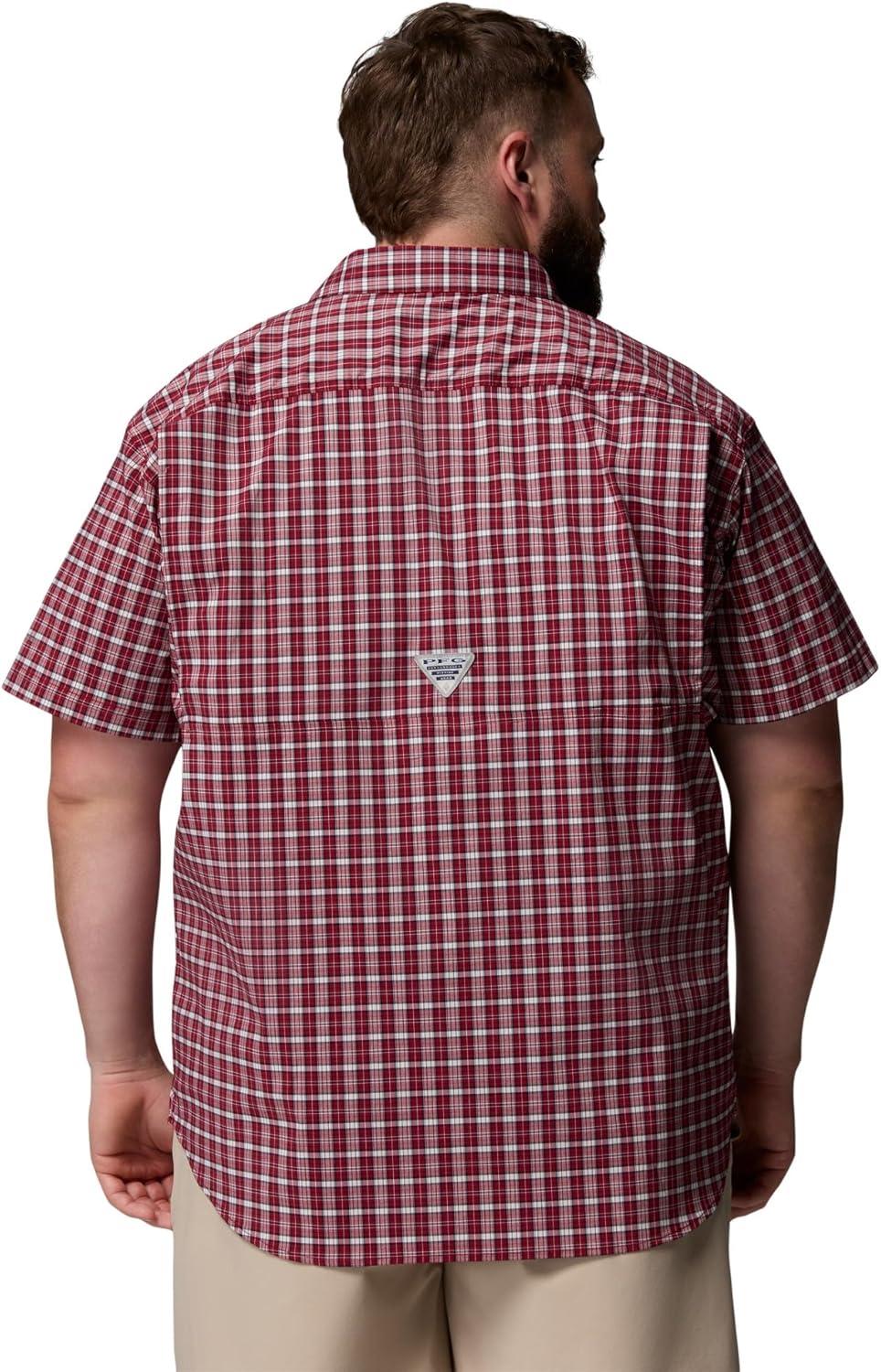 imageColumbia Mens PFG Harbor Peak Short Sleeve ShirtBeet Offshore Tartan