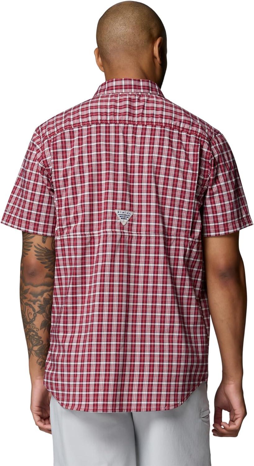 imageColumbia Mens PFG Harbor Peak Short Sleeve ShirtBeet Offshore Tartan