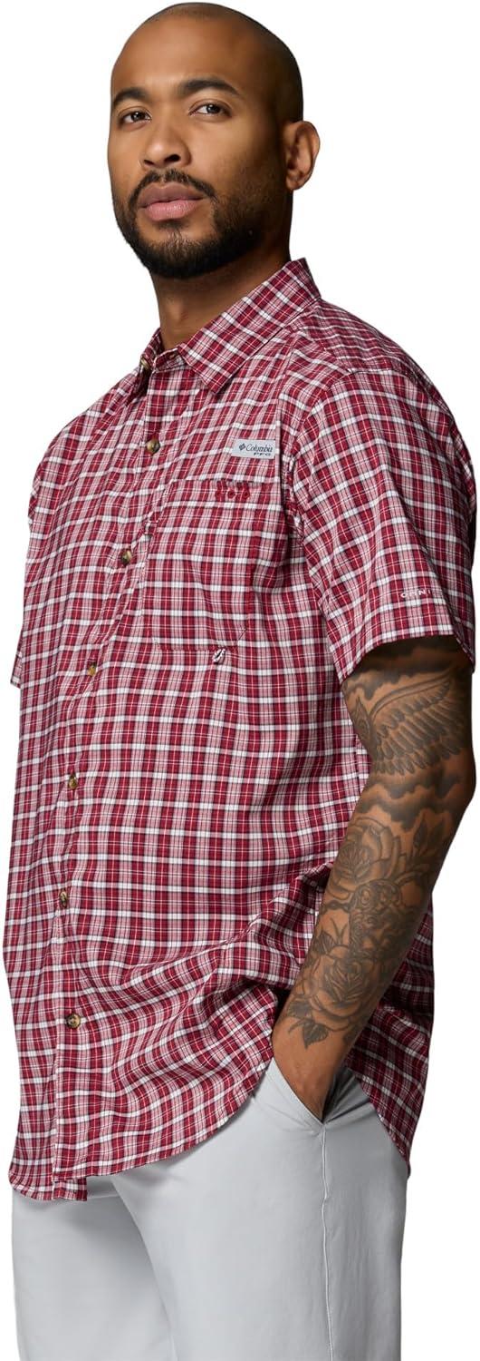 imageColumbia Mens PFG Harbor Peak Short Sleeve ShirtBeet Offshore Tartan