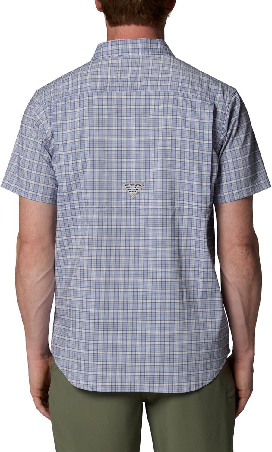 imageColumbia Mens PFG Harbor Peak Short Sleeve ShirtTwilight Offshore Tartan