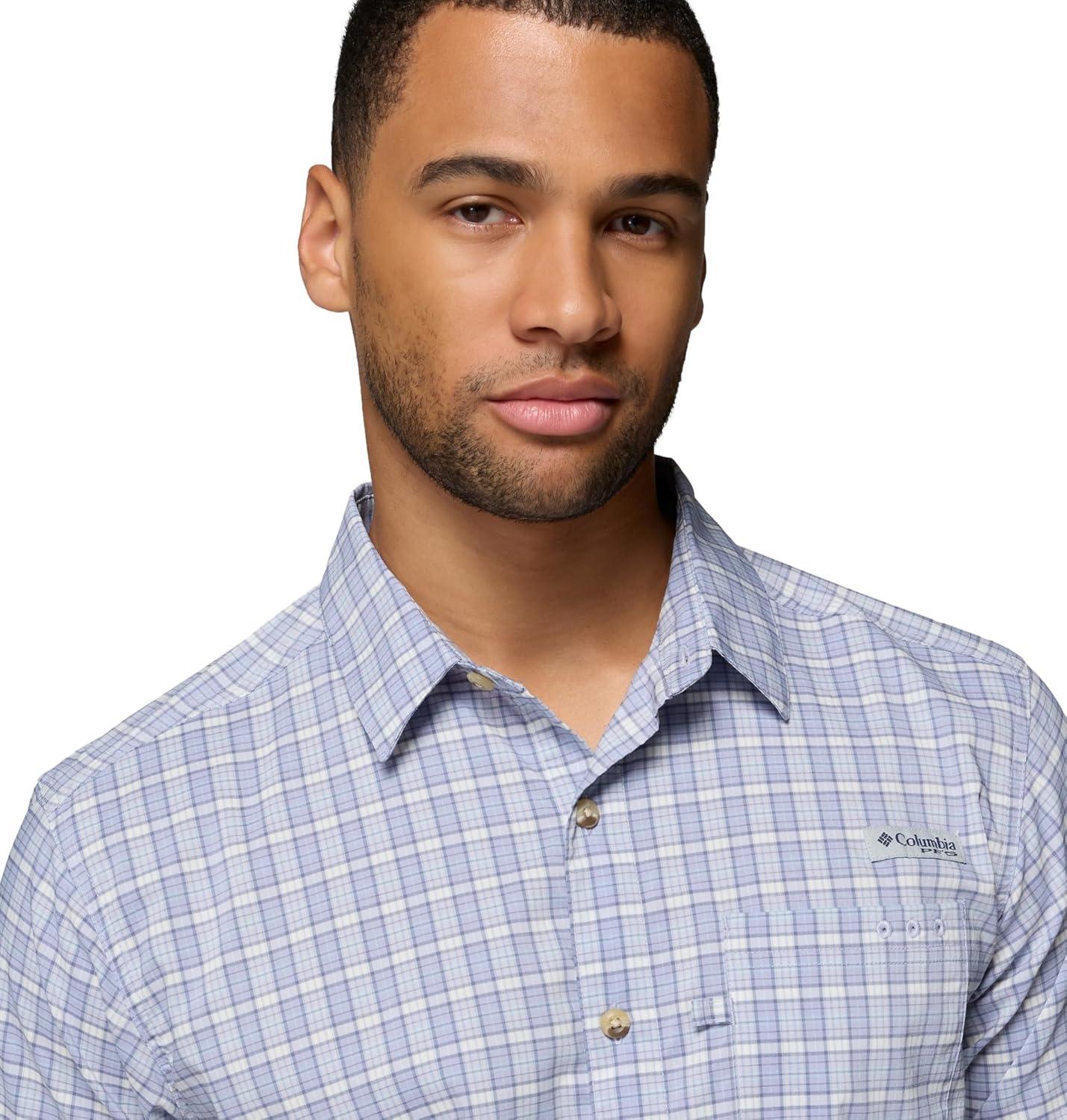 imageColumbia Mens PFG Harbor Peak Short Sleeve ShirtTwilight Offshore Tartan
