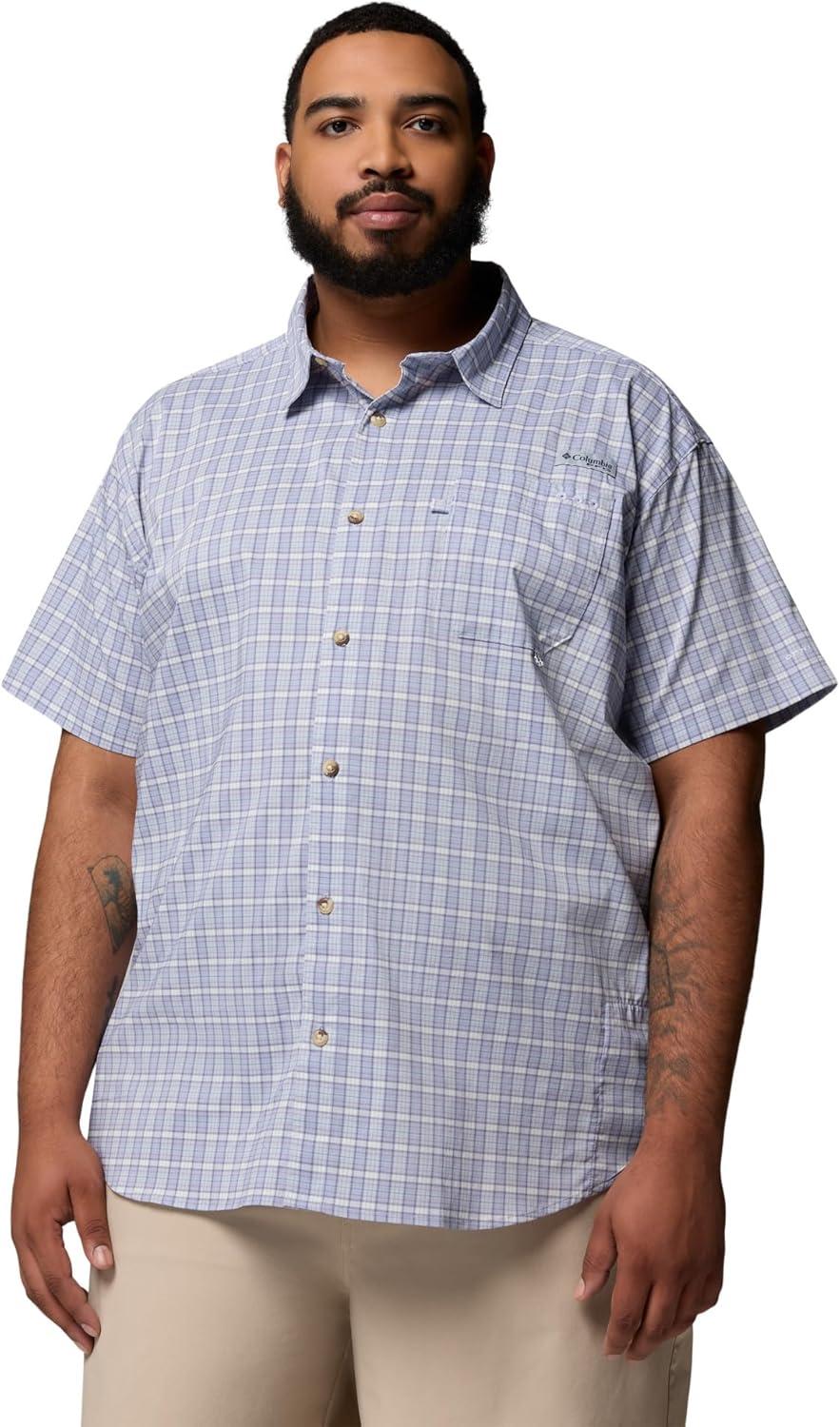imageColumbia Mens PFG Harbor Peak Short Sleeve ShirtTwilight Offshore Tartan
