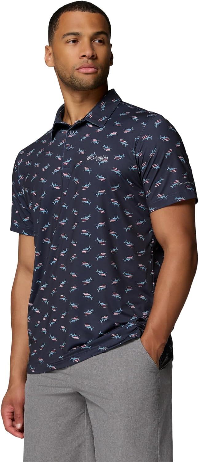 imageColumbia Mens PFG Super Slack Tide II Stretch PoloNocturnal Bluefin Pride