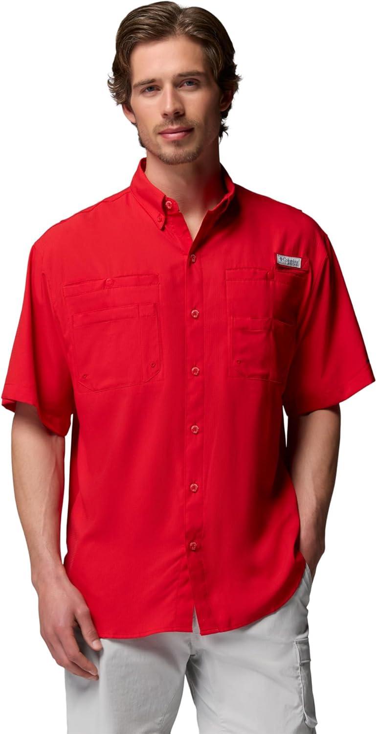 imageColumbia Mens PFG Tamiami II Short Sleeve ShirtRed Spark