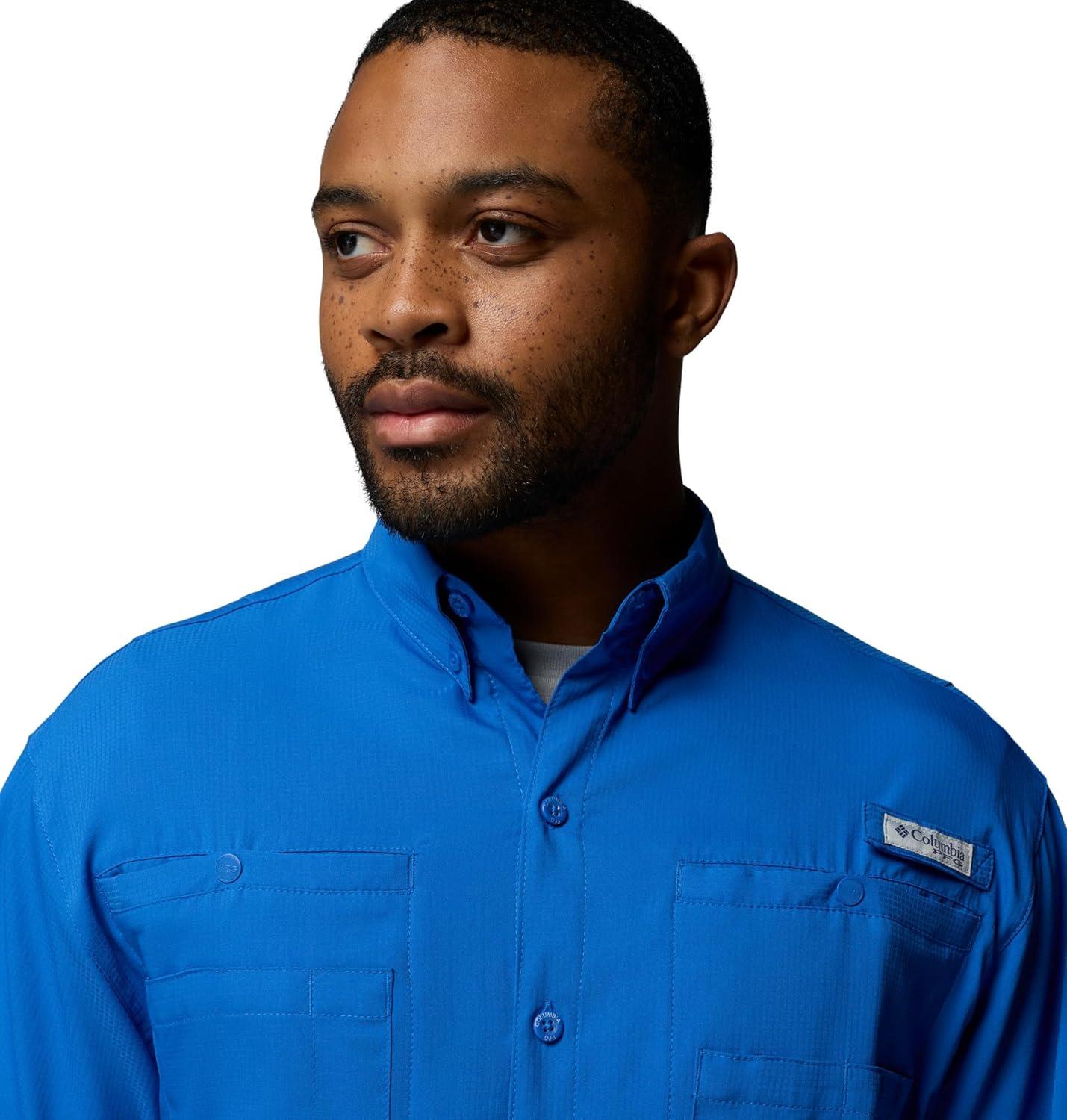 imageColumbia Mens PFG Tamiami II Short Sleeve ShirtVivid Blue