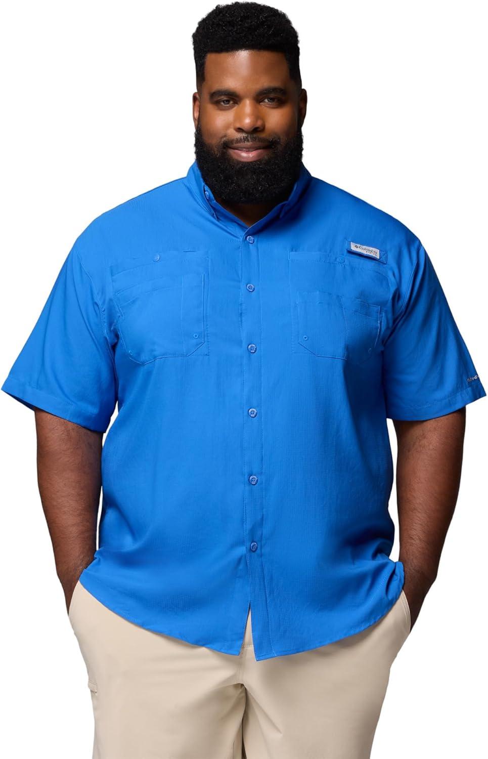 imageColumbia Mens PFG Tamiami II Short Sleeve ShirtVivid Blue