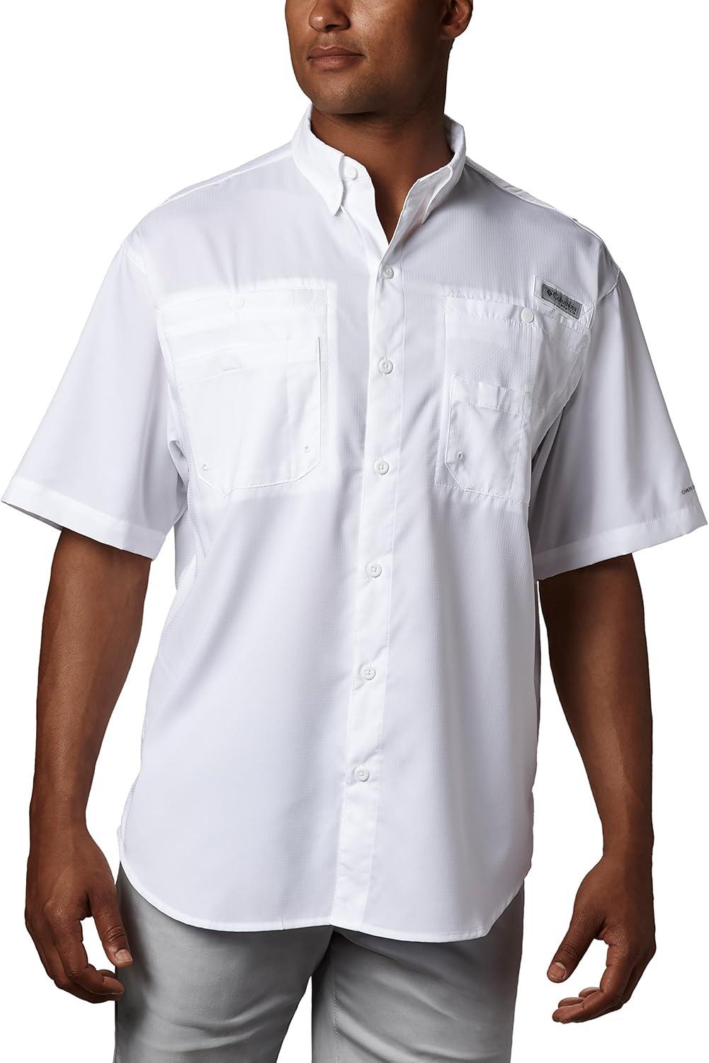 imageColumbia Mens PFG Tamiami II Short Sleeve ShirtWhite Legacy