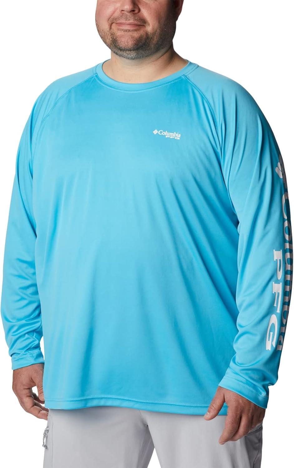 imageColumbia Mens PFG Terminal Tackle Long Sleeve ShirtAtollWhite Logo