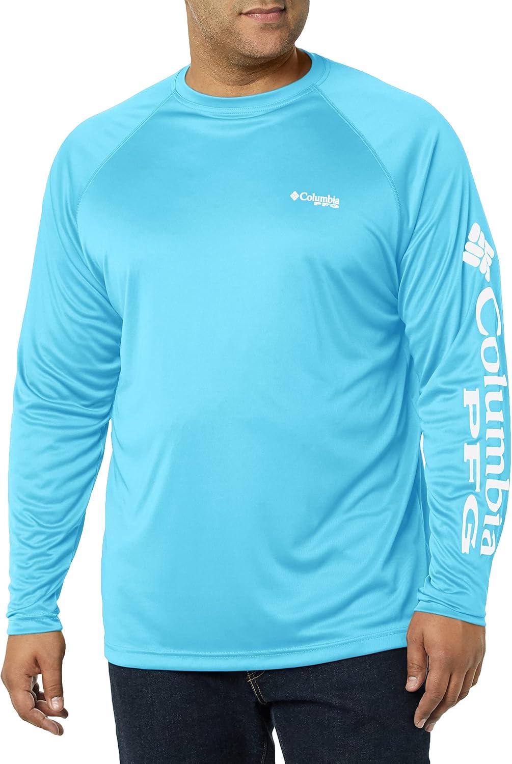 imageColumbia Mens PFG Terminal Tackle Long Sleeve ShirtAtollWhite Logo