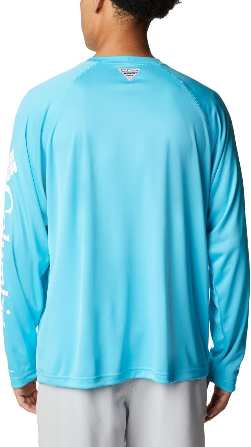 imageColumbia Mens PFG Terminal Tackle Long Sleeve ShirtAtollWhite Logo