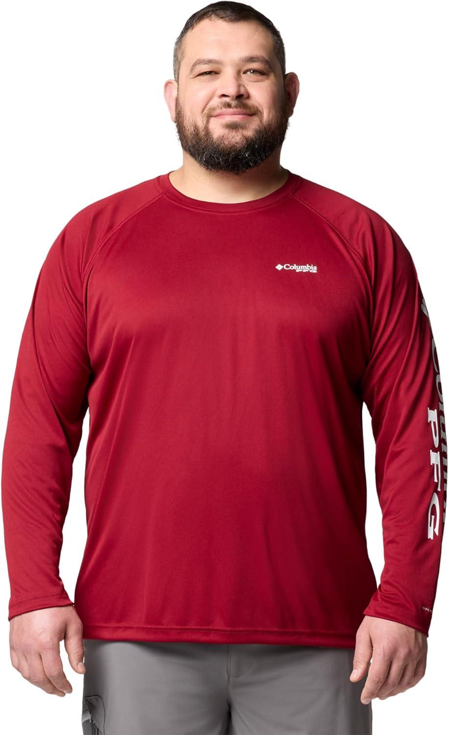imageColumbia Mens PFG Terminal Tackle Long Sleeve ShirtBeetWhite Logo