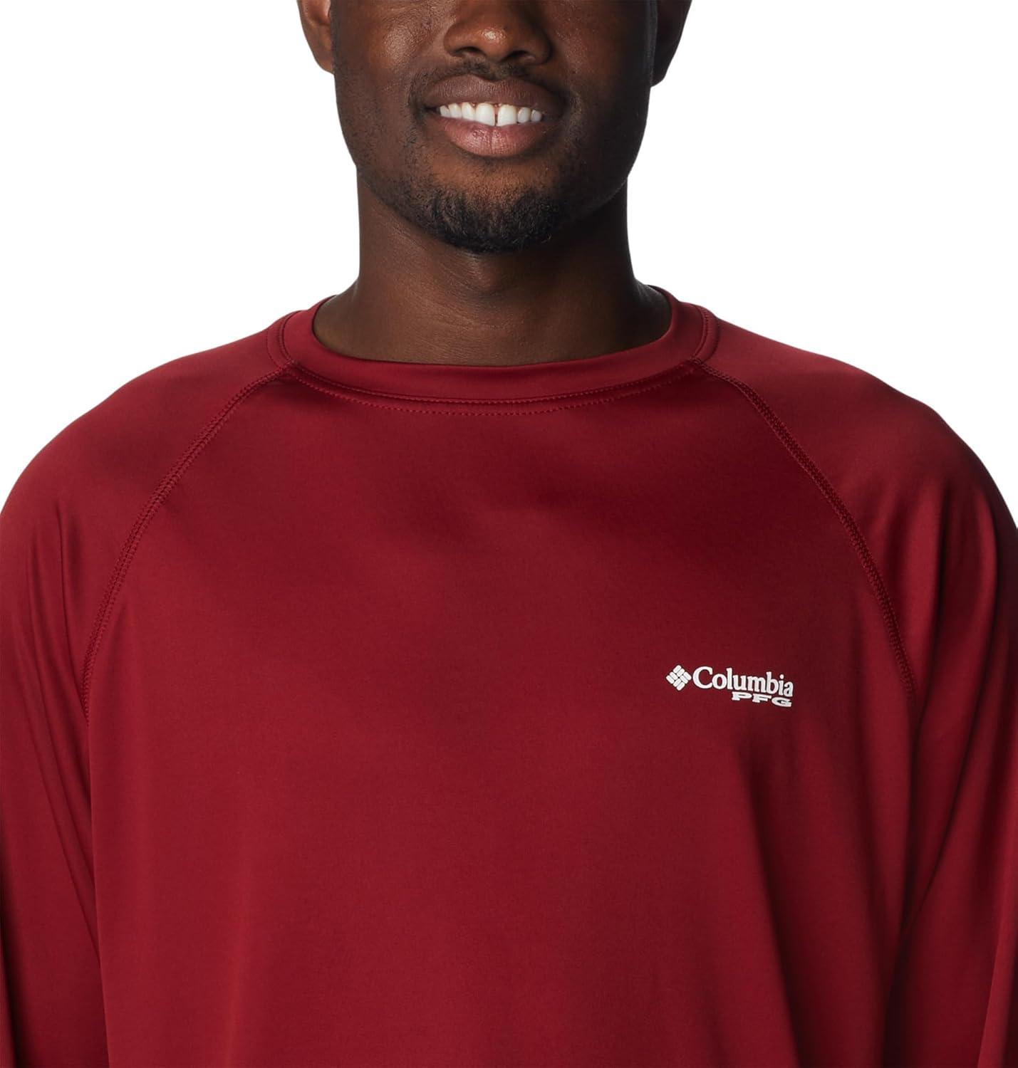 imageColumbia Mens PFG Terminal Tackle Long Sleeve ShirtBeetWhite Logo