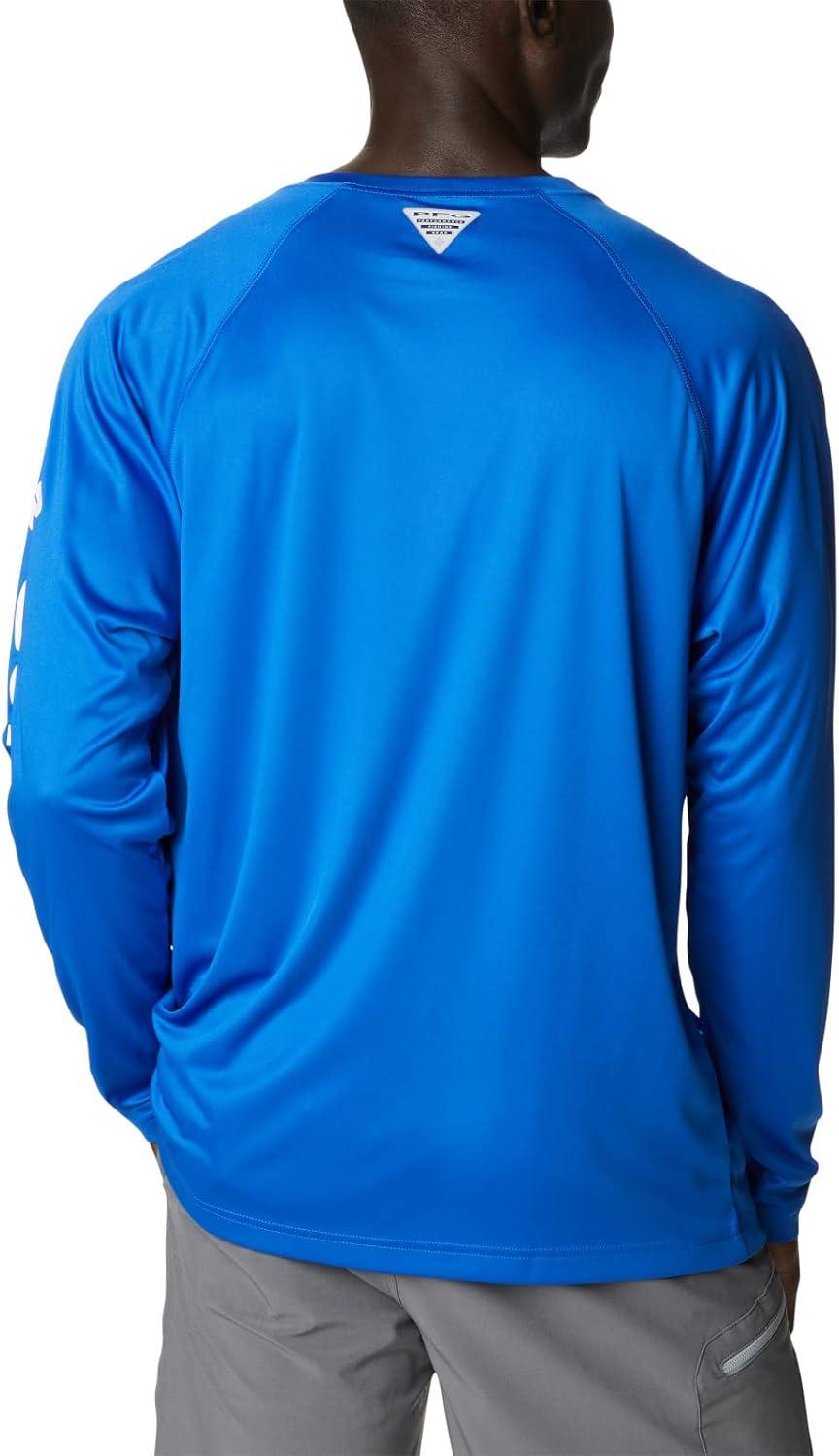 imageColumbia Mens PFG Terminal Tackle Long Sleeve ShirtBlue MacawWhite Logo