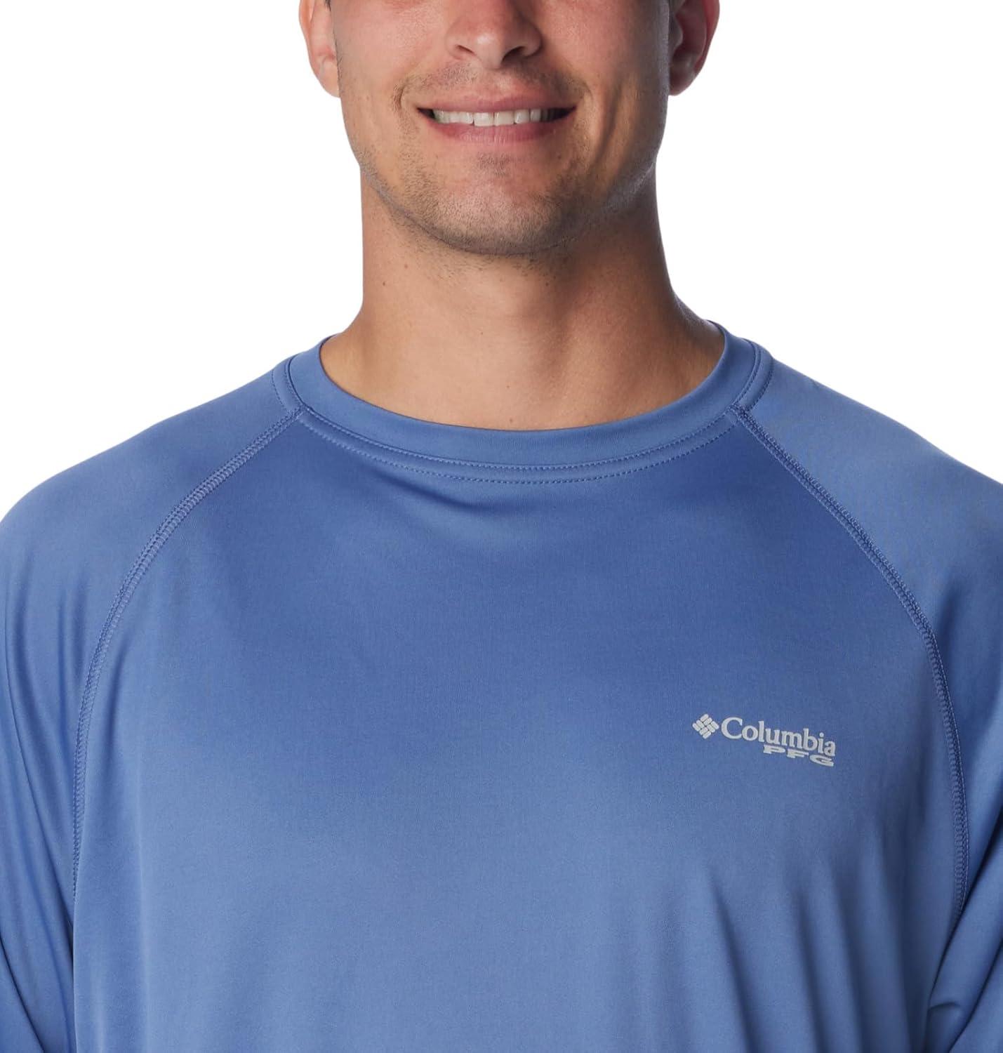 imageColumbia Mens PFG Terminal Tackle Long Sleeve ShirtBluebellCool Grey Logo