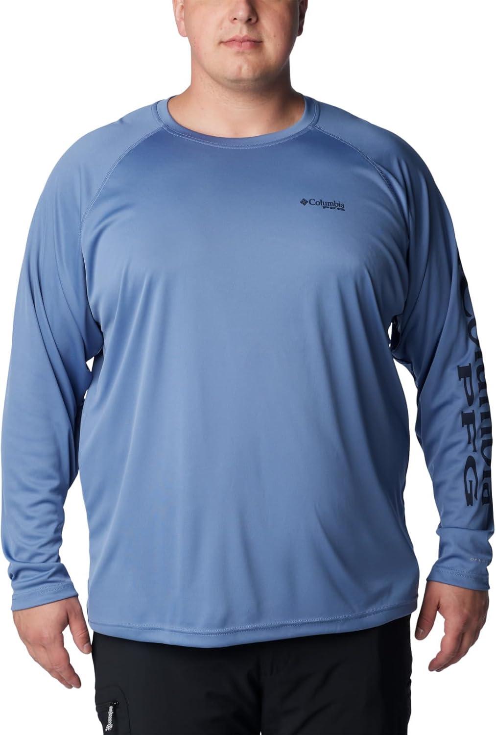 imageColumbia Mens PFG Terminal Tackle Long Sleeve ShirtBluestoneCollegiate Navy Logo