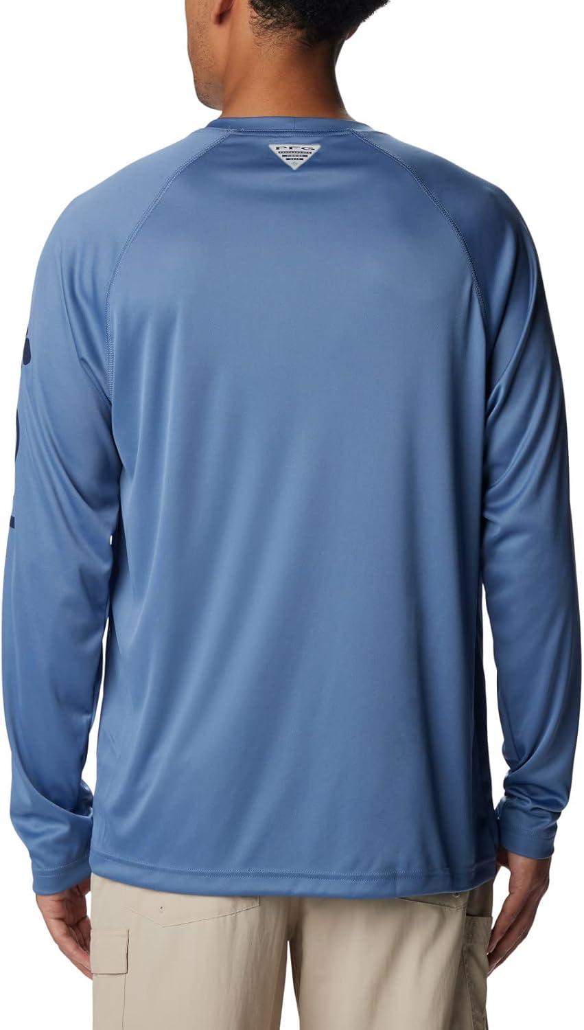 imageColumbia Mens PFG Terminal Tackle Long Sleeve ShirtBluestoneCollegiate Navy Logo