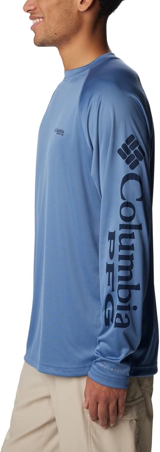 imageColumbia Mens PFG Terminal Tackle Long Sleeve ShirtBluestoneCollegiate Navy Logo