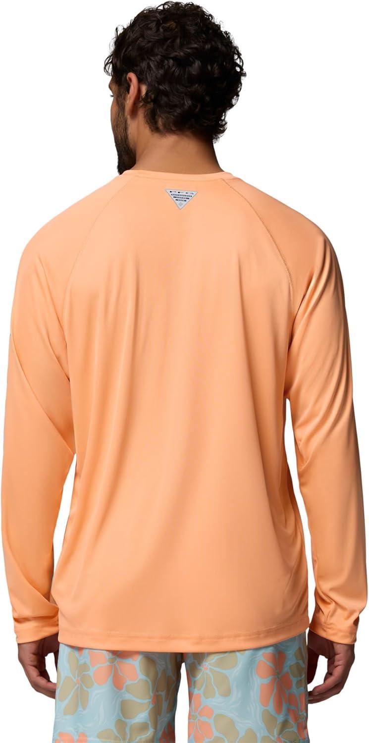 imageColumbia Mens PFG Terminal Tackle Long Sleeve ShirtBright NectarOcean Teal Logo
