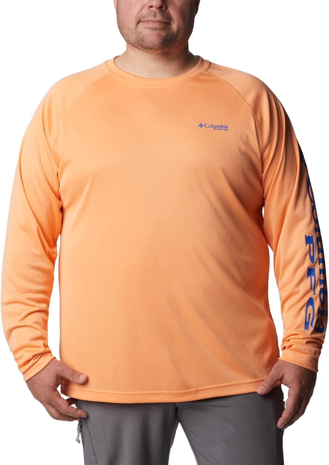 imageColumbia Mens PFG Terminal Tackle Long Sleeve ShirtBright NectarVivid Blue Logo