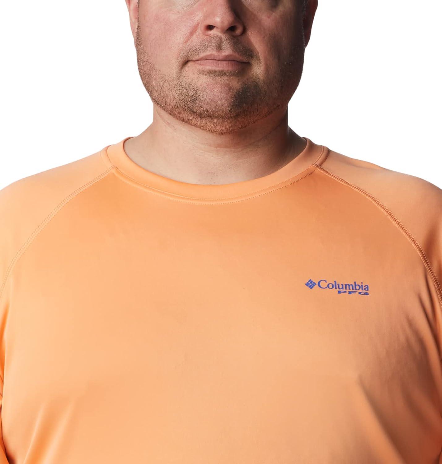 imageColumbia Mens PFG Terminal Tackle Long Sleeve ShirtBright NectarVivid Blue Logo