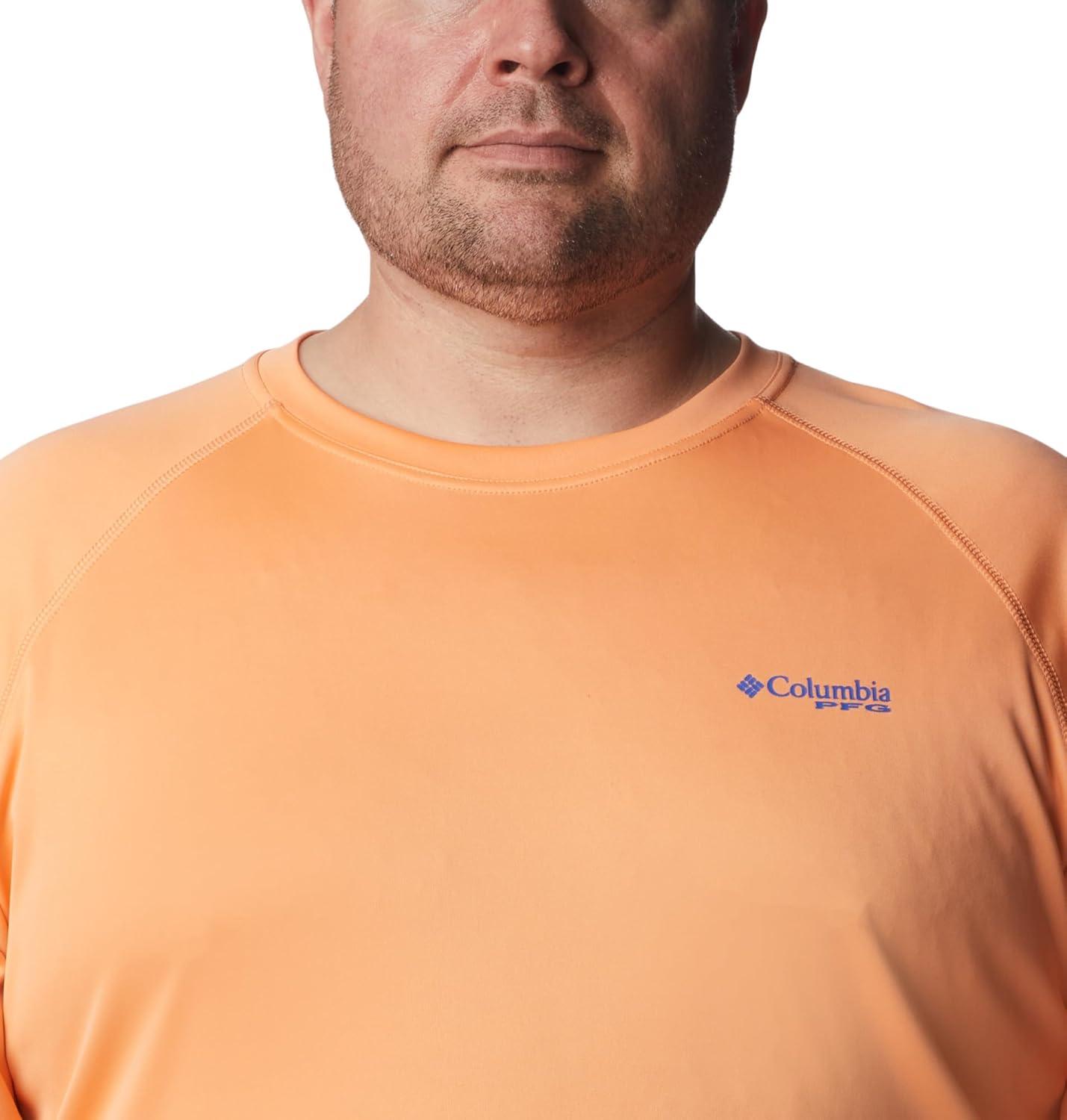 imageColumbia Mens PFG Terminal Tackle Long Sleeve ShirtBright NectarVivid Blue Logo