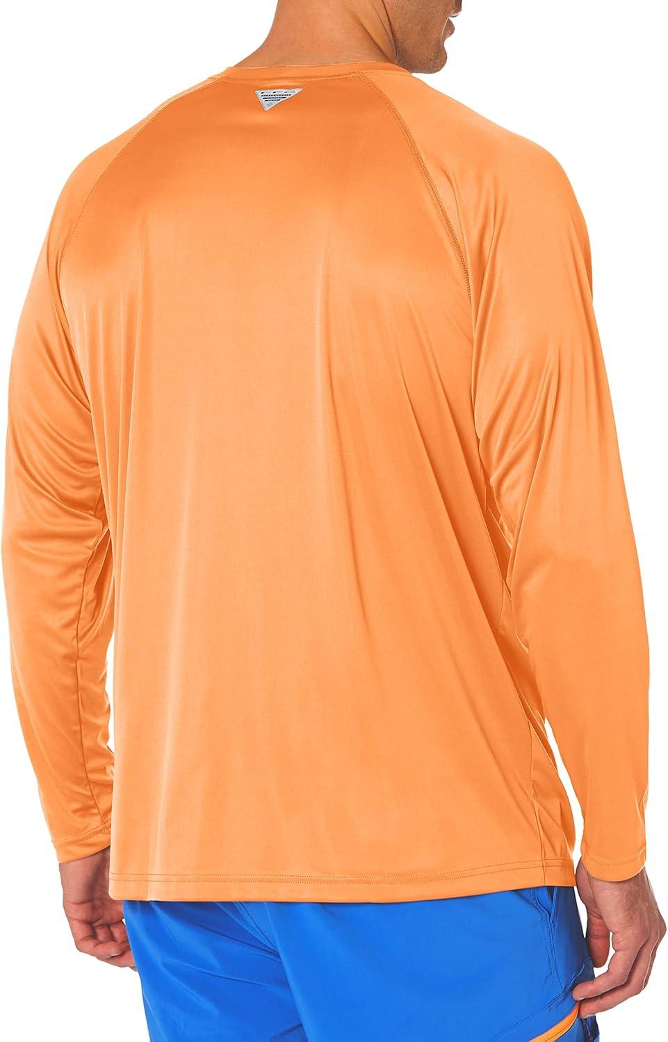 imageColumbia Mens PFG Terminal Tackle Long Sleeve ShirtBright NectarVivid Blue Logo