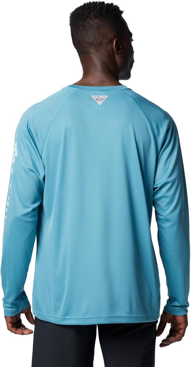 imageColumbia Mens PFG Terminal Tackle Long Sleeve ShirtCanyon BlueIcy Morn Logo