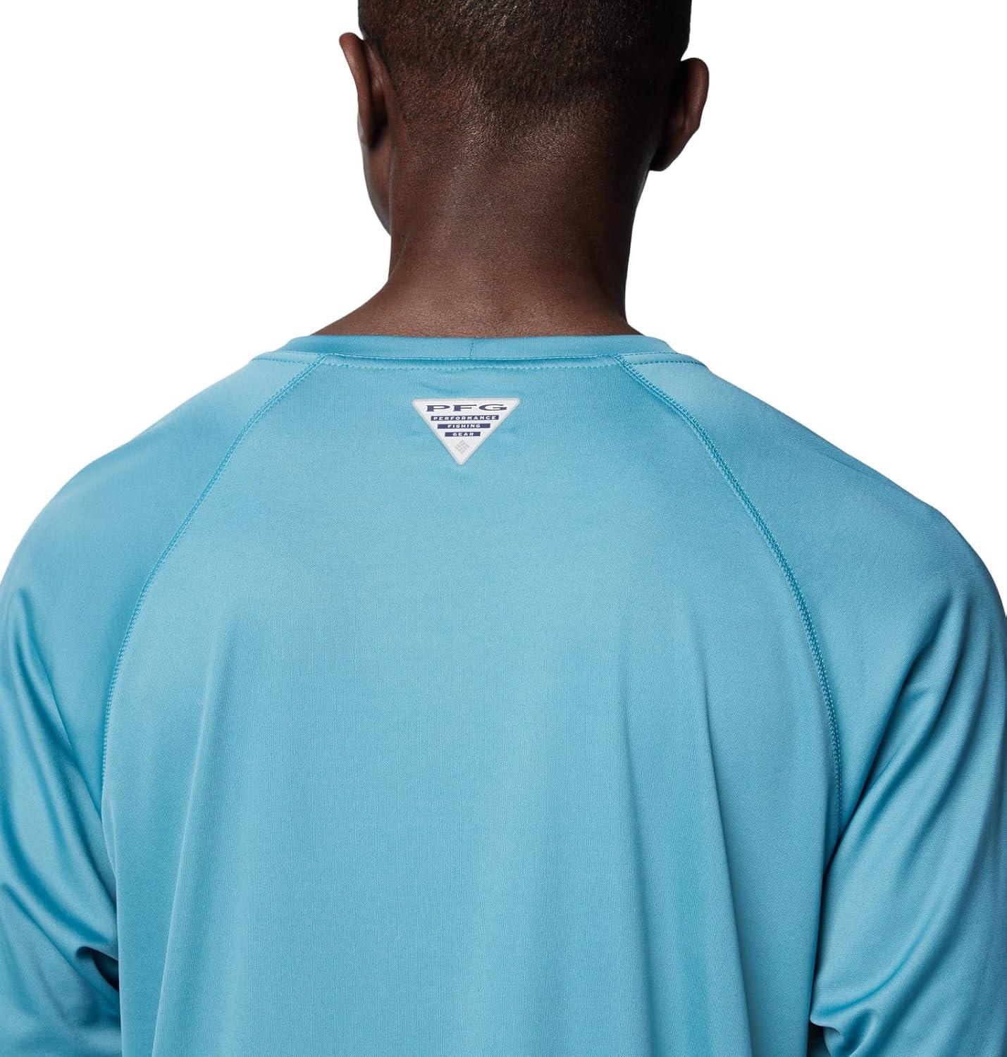 imageColumbia Mens PFG Terminal Tackle Long Sleeve ShirtCanyon BlueIcy Morn Logo