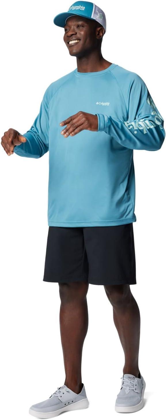 imageColumbia Mens PFG Terminal Tackle Long Sleeve ShirtCanyon BlueIcy Morn Logo