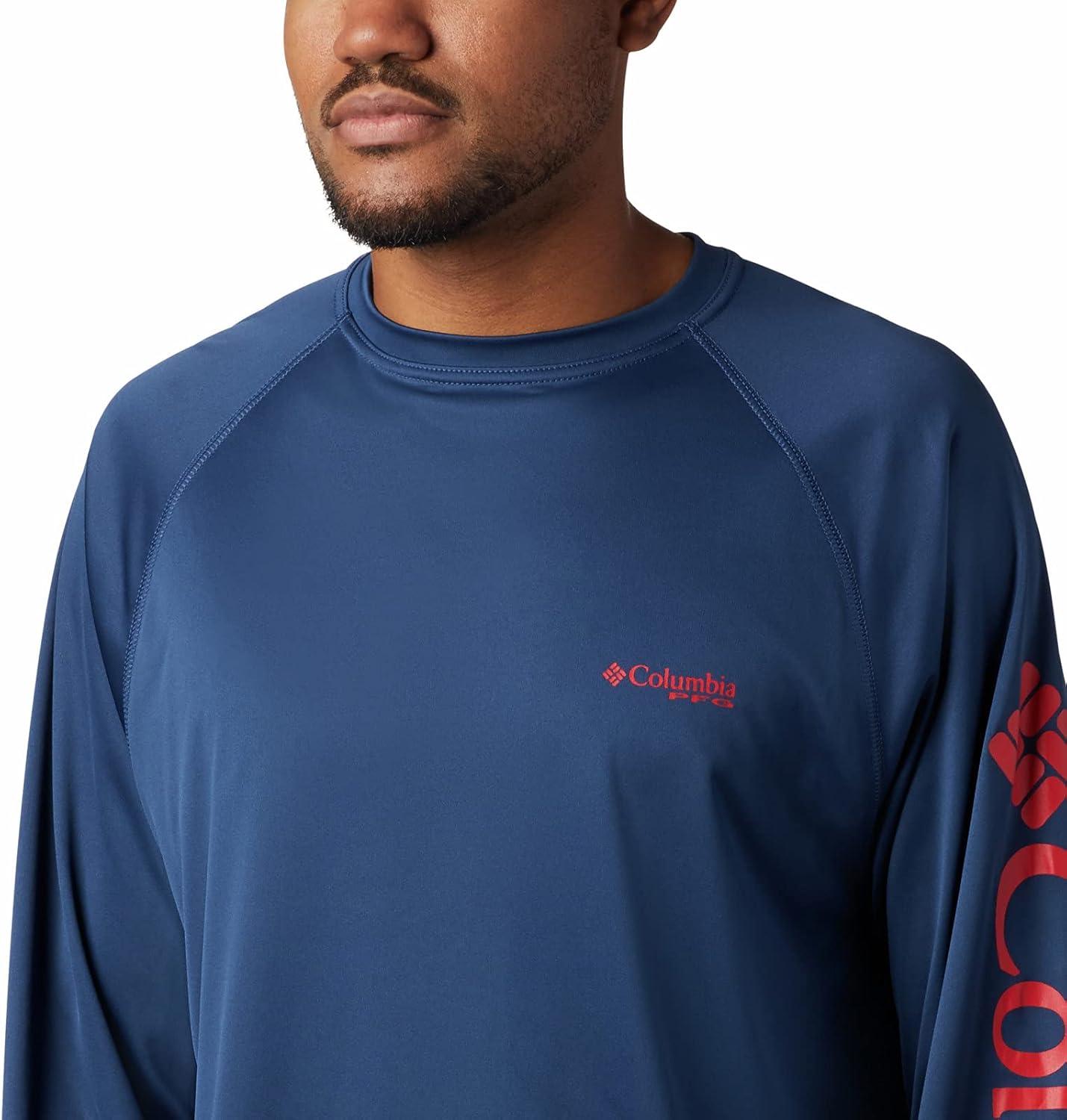 imageColumbia Mens PFG Terminal Tackle Long Sleeve ShirtCarbonRed Spark Logo