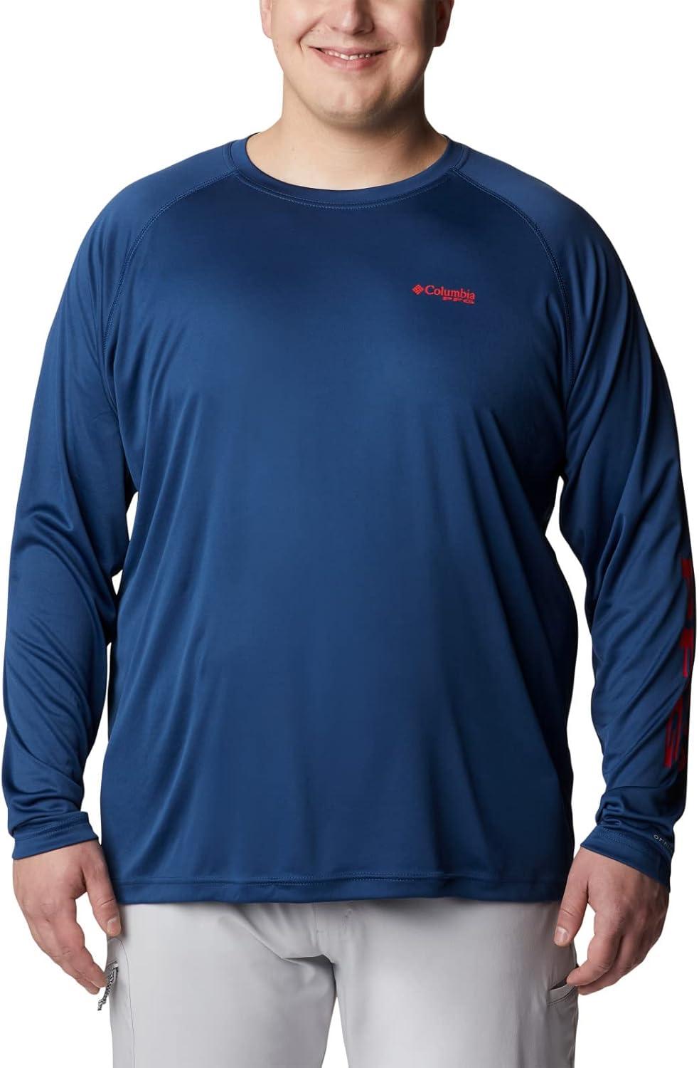 imageColumbia Mens PFG Terminal Tackle Long Sleeve ShirtCarbonRed Spark Logo