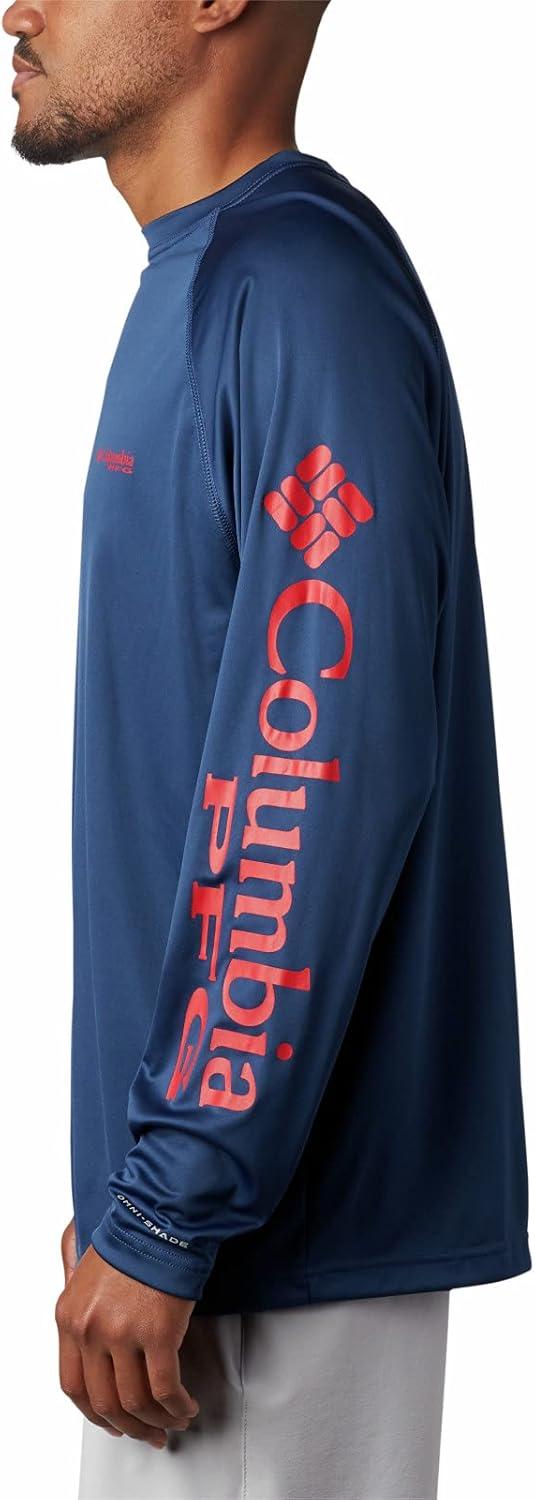 imageColumbia Mens PFG Terminal Tackle Long Sleeve ShirtCarbonRed Spark Logo