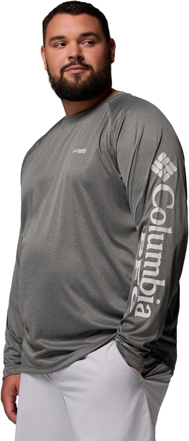 imageColumbia Mens PFG Terminal Tackle Long Sleeve ShirtCharcoal HeatherCool Grey Logo