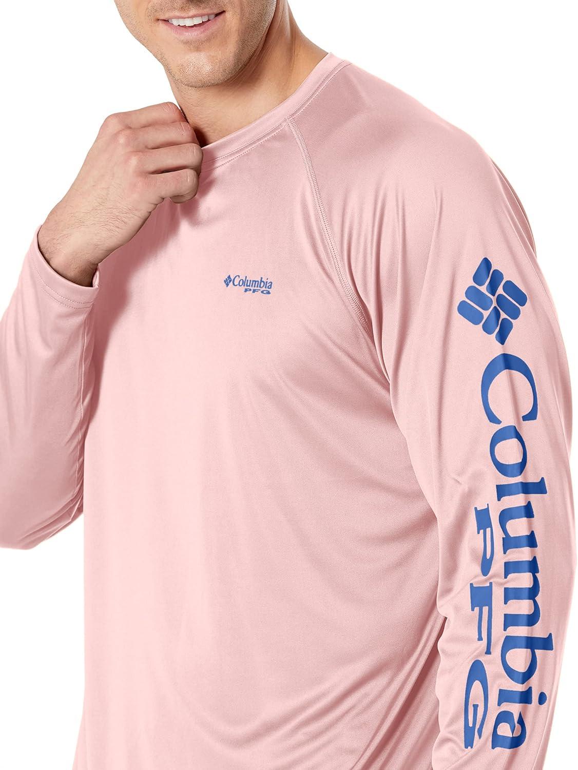 imageColumbia Mens PFG Terminal Tackle Long Sleeve ShirtCherry BlossomVivid Blue