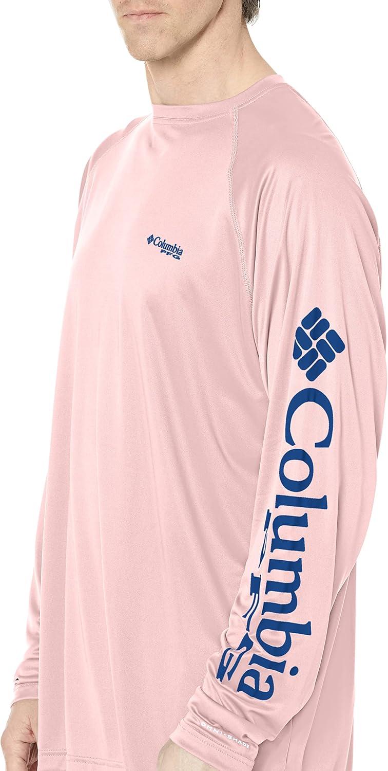 imageColumbia Mens PFG Terminal Tackle Long Sleeve ShirtCherry BlossomVivid Blue