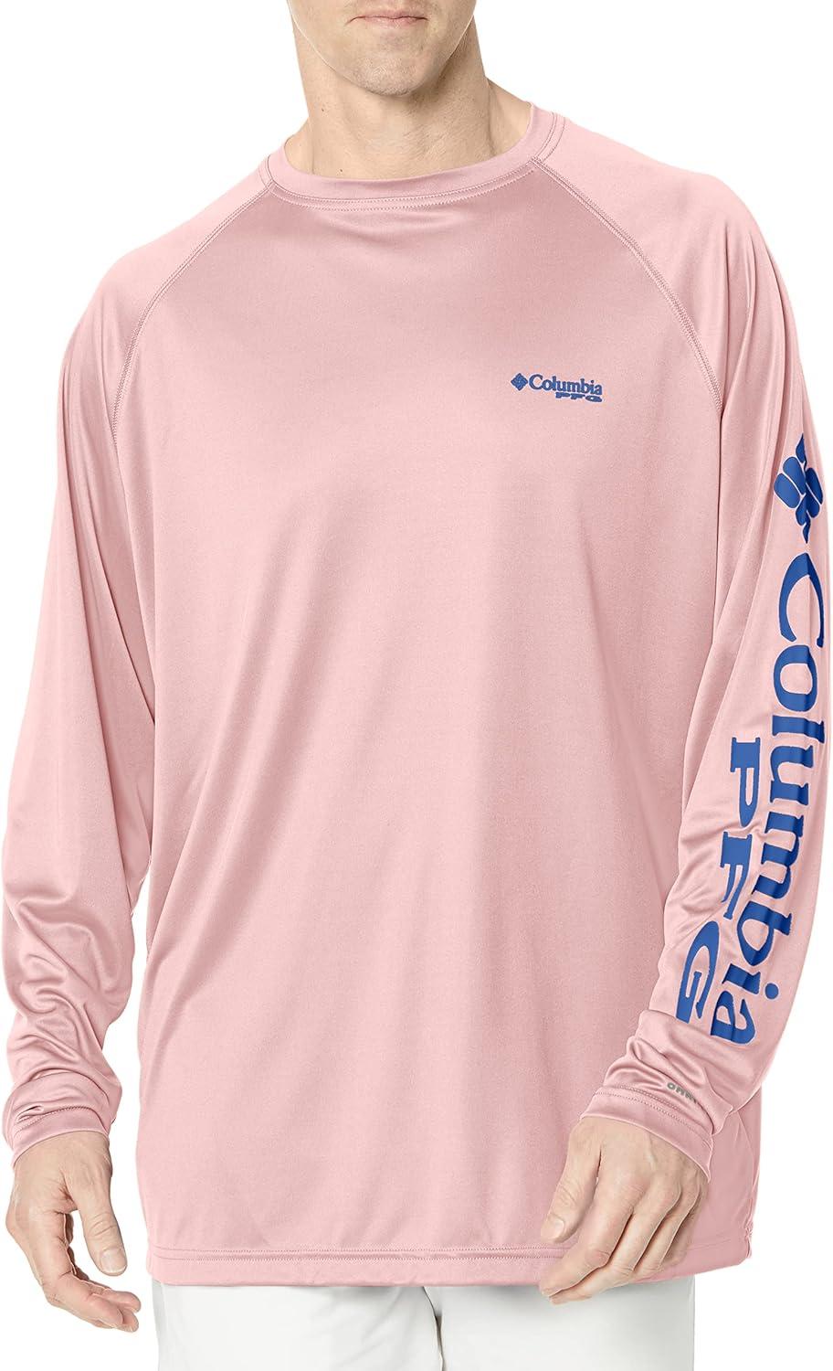 imageColumbia Mens PFG Terminal Tackle Long Sleeve ShirtCherry BlossomVivid Blue